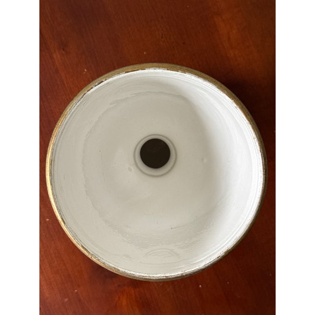 Cream Hand Painted Italian Lidded Urn Jars- A Pair For Sale - Image 8 of 12