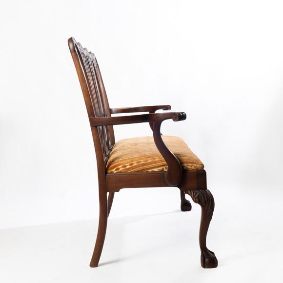 Chippendale Style Mahogany Ball and Claw Foot Settee For Sale - Image 6 of 9