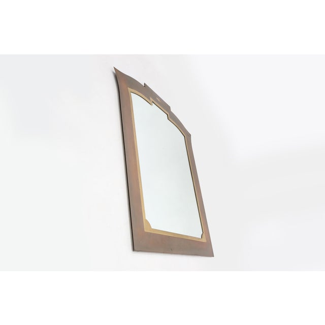 Metal Graphical Mirror from Belgo Chrome, Belgium, 1980s For Sale - Image 7 of 11