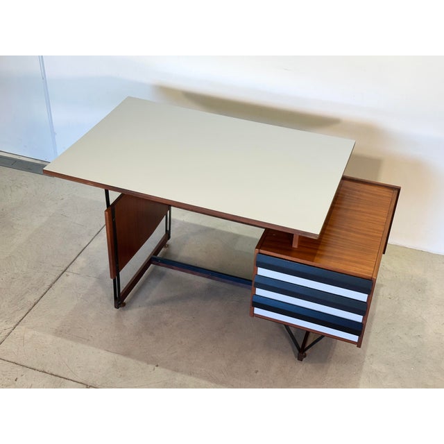 Mid-Century Modern Desk by Enzo Strada for Fratelli Tenani, Rovigo, Italy, 1960s For Sale - Image 3 of 18