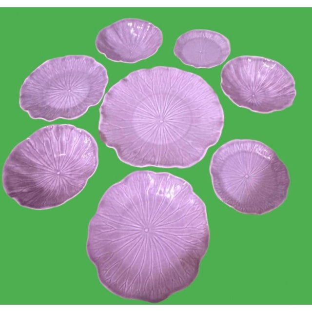 Vintage Metlox California Collection Lotus Poppytrail Serving Plates Purple - Set of 8 For Sale - Image 9 of 10
