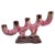 Brutalist Style Pink and Brown Ceramic Drip Glaze Candelabra from Vallauris, 1960s For Sale - Image 10 of 10