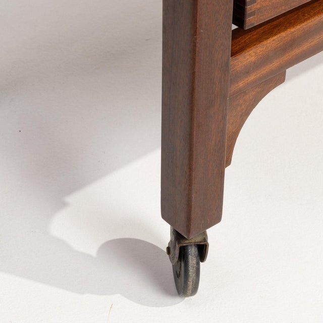 Mid 20th Century France Art Deco Brown Wood Bar Carts & Dry Bars For Sale - Image 9 of 10