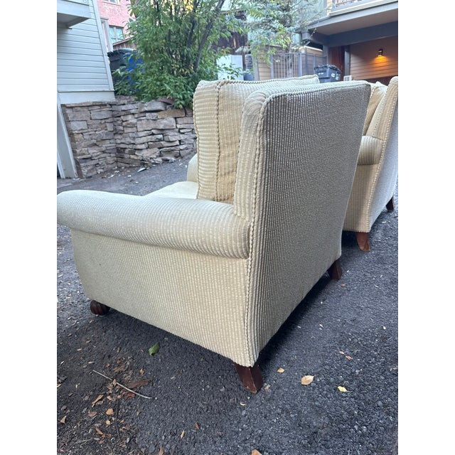 1980s Ralph Lauren by Henredon Down-Filled Lounge Chairs, Pair For Sale - Image 10 of 17