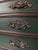 1960s 1960s Century French Provincial Bombé Highboy — Hand Finished Forest Green, Bronze, Skull & Rose Damask Interior For Sale - Image 5 of 8