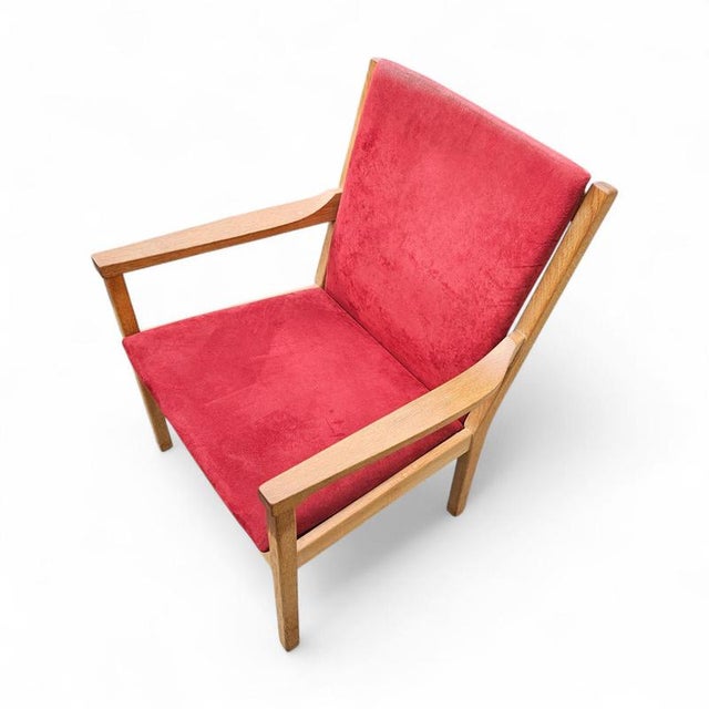 Red Danish Spindle Armchair, 1960s For Sale - Image 8 of 18