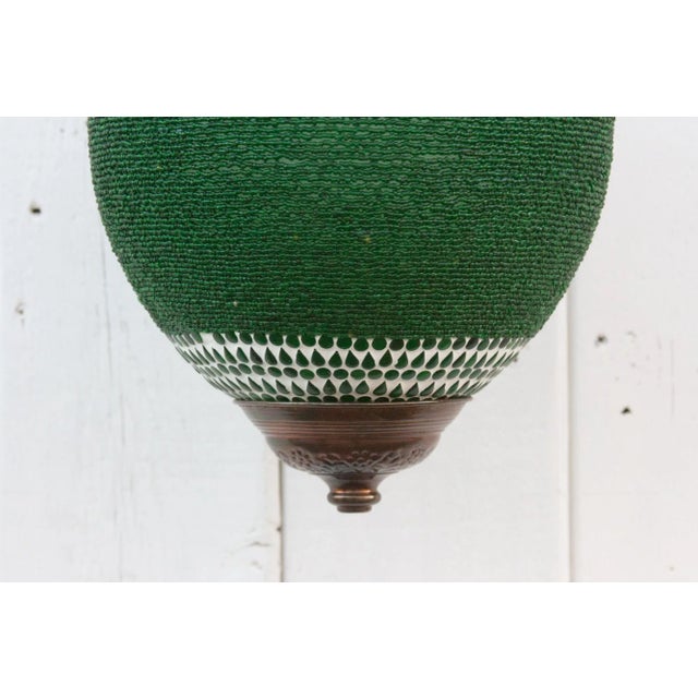 Boho Chic Emerald Pendant Sphere Lantern For Sale - Image 3 of 7