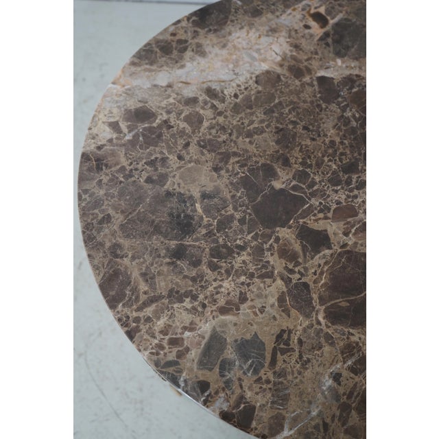 Italian Style Round Marble Top Lamp Table For Sale - Image 11 of 12