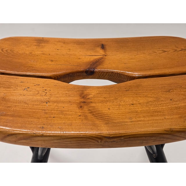 Black Pirkka Stool by Ilmari Tapiovaara for Laukaan Puu, 1960s For Sale - Image 8 of 13
