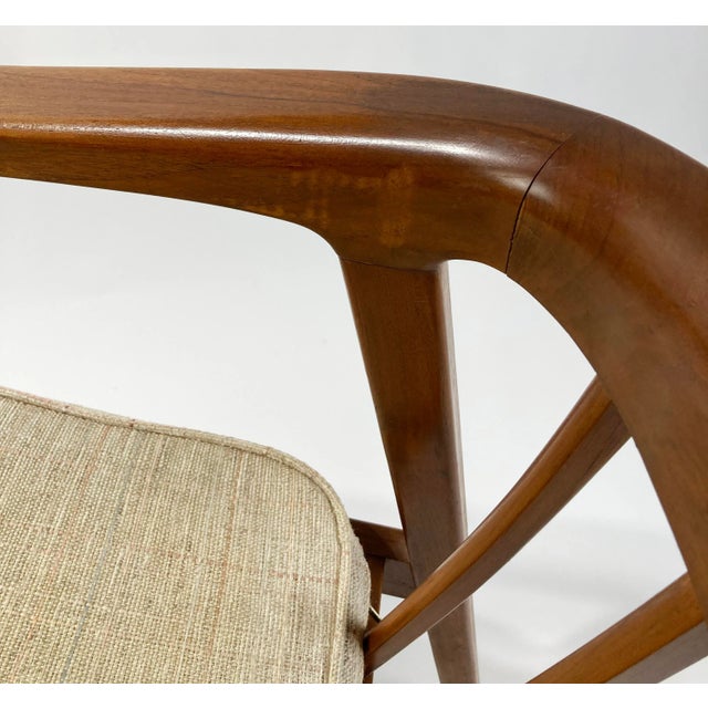 Vintage Folke Ohlsson for Dux MCM Danish Modern Arm Chair For Sale - Image 10 of 10
