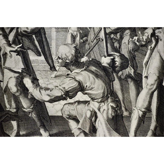 Sculpture Materials "Allegory of Justice": A 17th Century Old Master Engraving by Van Swanenburg, 1605 For Sale - Image 7 of 9