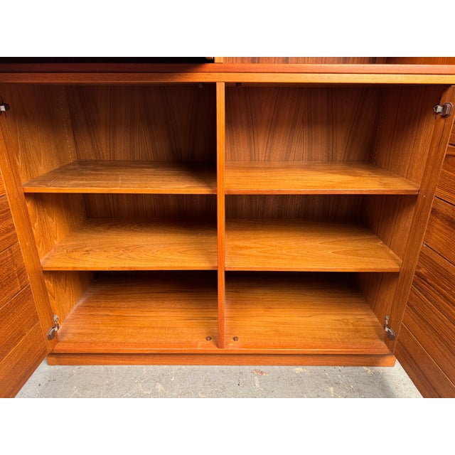 Mid 20th Century Mid-Century Modern Teak Danish Cabinet - 2 Piece For Sale - Image 10 of 18