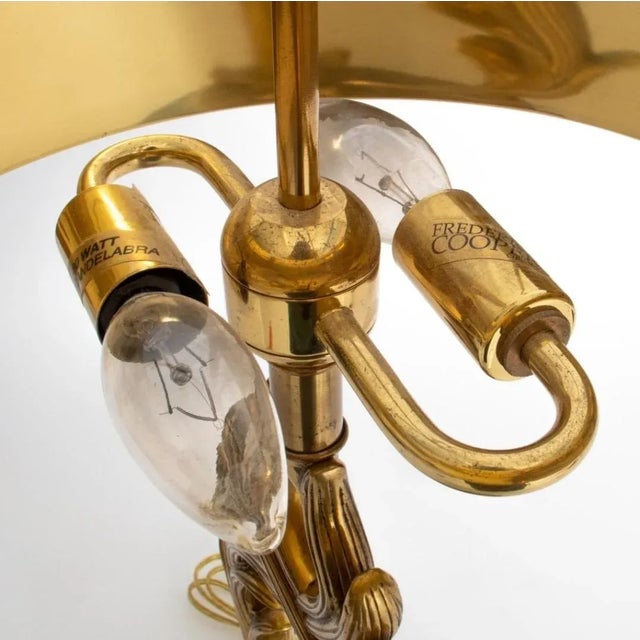 Frederick Cooper Frederick Cooper Mid-Century Brass Laurel Wreath Table Lamp For Sale - Image 4 of 5
