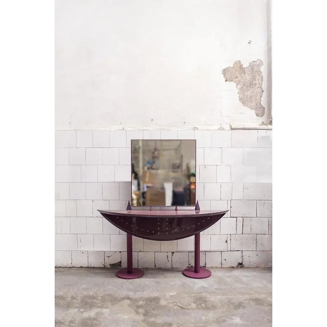 Postmodern Console with Mirror from Saporiti Italia, 1980s For Sale - Image 11 of 11