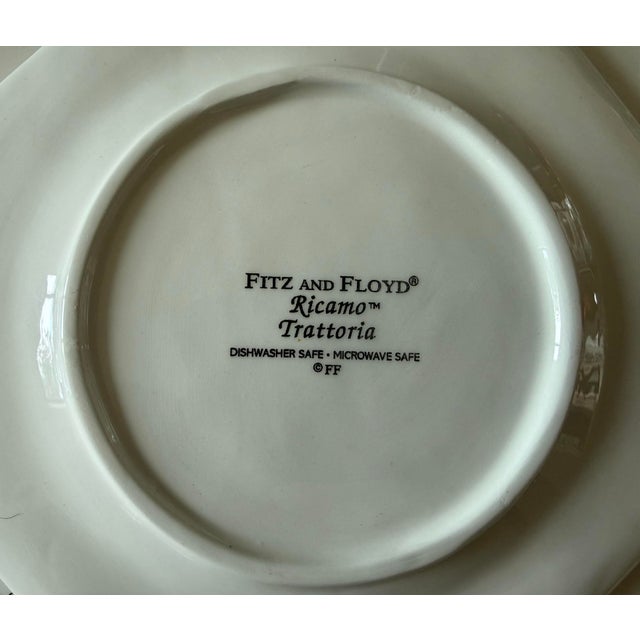 Vintage Fitz & Floyd Ricamo Trattoria Small Plates - Set of 8 For Sale - Image 9 of 10