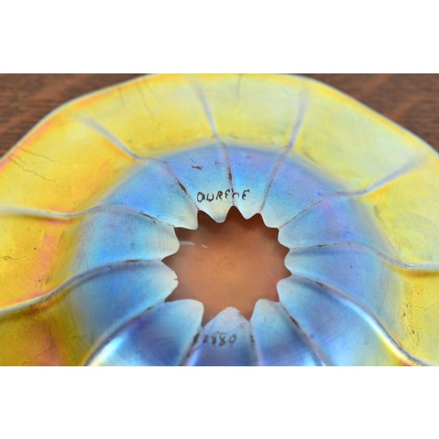Steuben Aurene Iridescent Art Glass Plate or Catchall Dish For Sale In South Bend - Image 6 of 8
