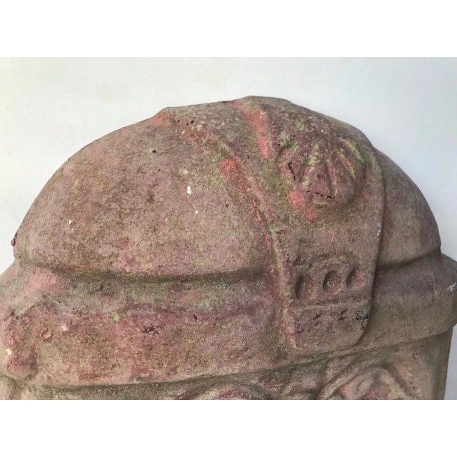 Ceramic Large Vintage Olmec Terracotta Wall Head, Mexico, 1970s For Sale - Image 7 of 10
