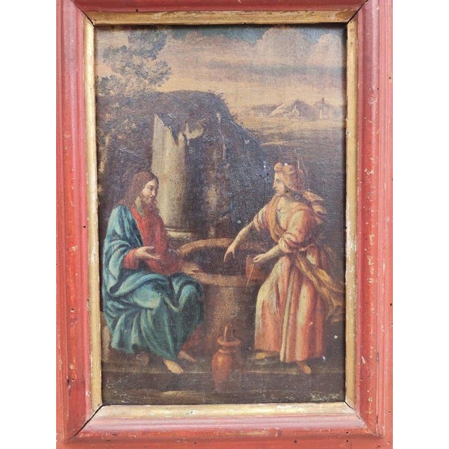 Samaritan Woman at the Well, Early 17th Century, Oil on Panel, Framed For Sale - Image 3 of 8
