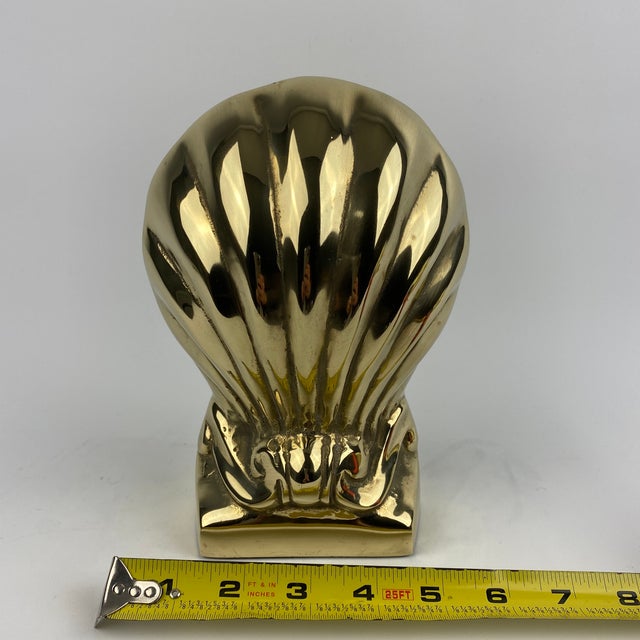 Vintage Brass Shell Scroll Bookends a Pair Chairish