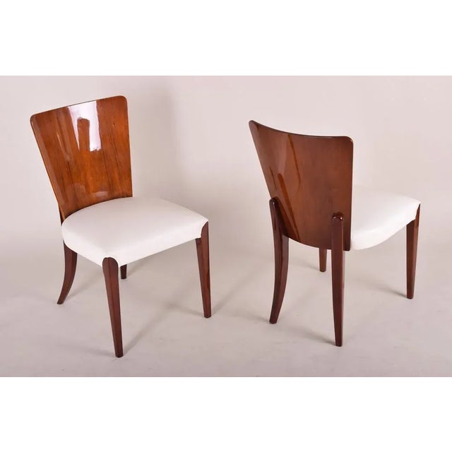 Art Deco Mahogany Dining Chairs attributed to Jindřich Halabala for Up Závody, 1940s, Set of 6 For Sale - Image 3 of 8