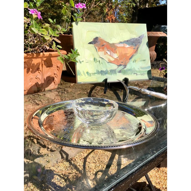 Transparent Honeycomb Crystal Saks Fifth Avenue Bowl For Sale - Image 8 of 16