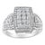 Elegant and timeless, this gorgeous 10K white gold diamond cocktail ring features 1.0 carat total weight of diamonds with...