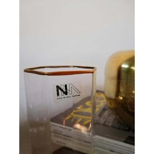 Mid-Century Modern Vintage Murano Hexagonal Tumbler Glasses attributed to Nason Moretti, Italy, 1970s, Set of 12 For Sale - Image 3 of 11
