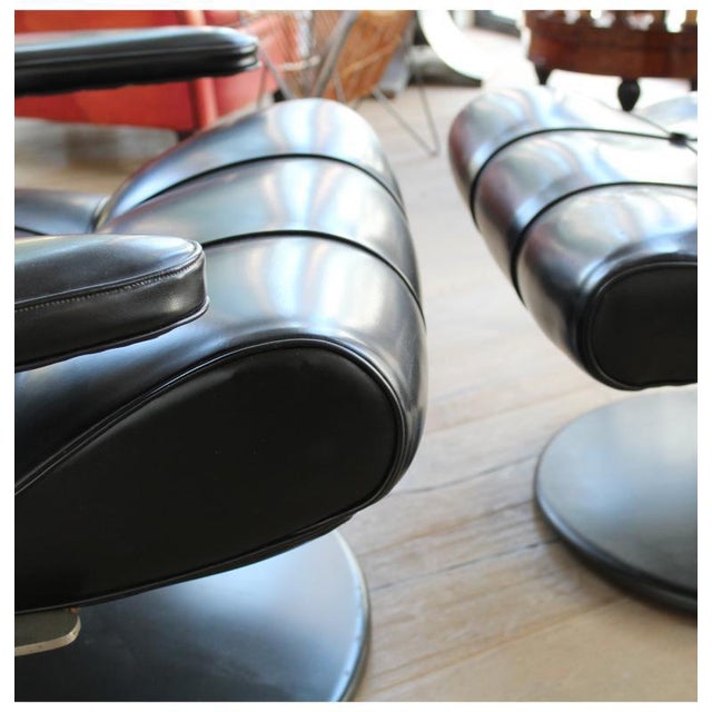 Animal Skin Set of Vintage Armchair with Pouf from Tecnisalotto, 1960s For Sale - Image 7 of 16