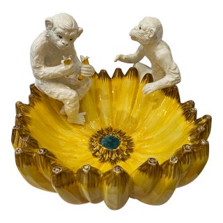 Chelsea House Italian Porcelain Monkey Bowl For Sale