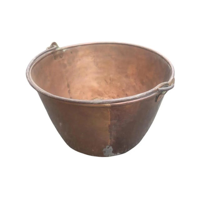 1920s Copper Caldron Pot, Planter. Measures 15" in diameter and 10" in height