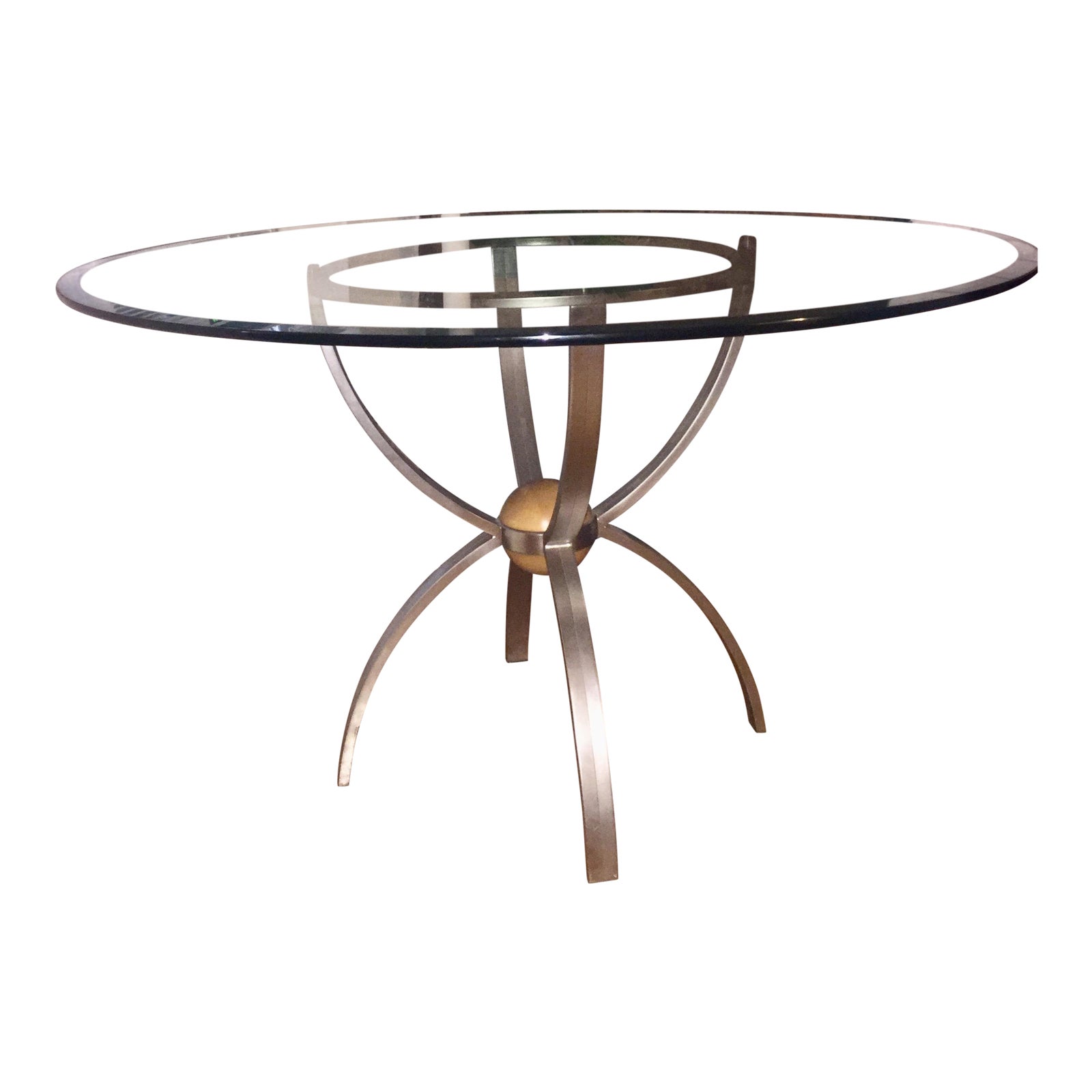 Ethan Allen Radius Collection Glass Dining Table Chairish