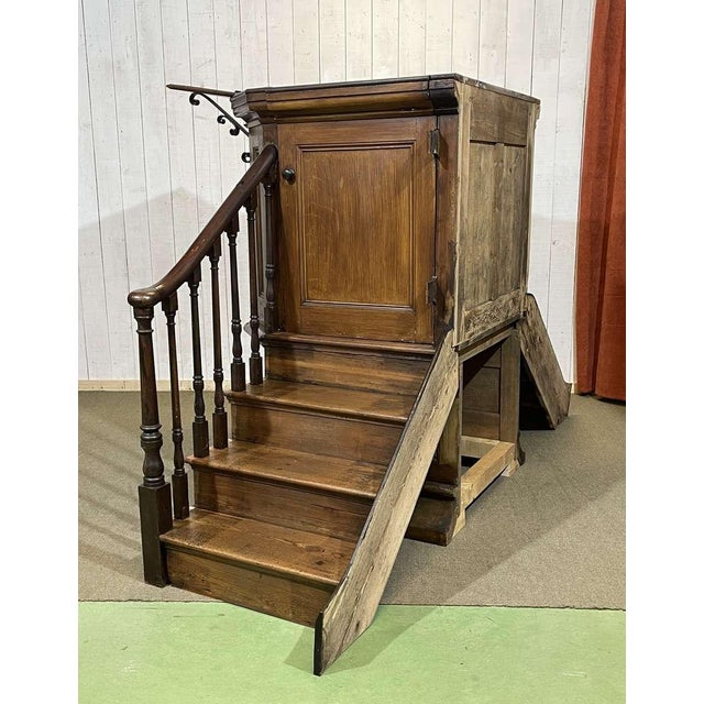 19th Century English University Chair in Fir and Pitch Pine For Sale - Image 10 of 16