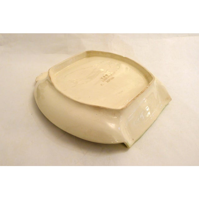Mid-Century Modern Asparagus Serving Dish in French Barbotine Earthenware from Keller & Guérin, 1940s For Sale - Image 9 of 12