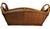 Vintage hand-made braided bamboo and rattan basket with handles. Handcrafted pieces exude a timeless charm and are perfect...