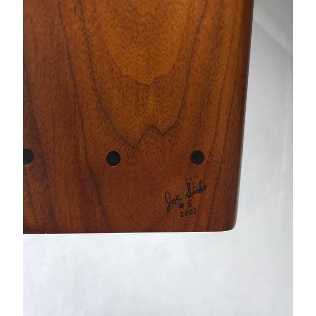 Sculpted Walnut Studio Craft Music Stand, Signed For Sale - Image 14 of 14