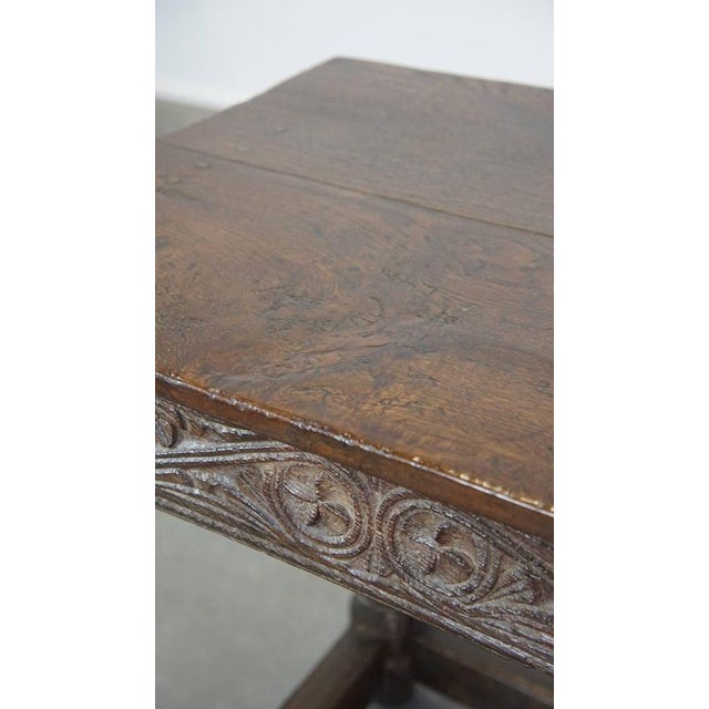 Early 18th Century English Side Table with Details in the Wood Carving For Sale - Image 10 of 14