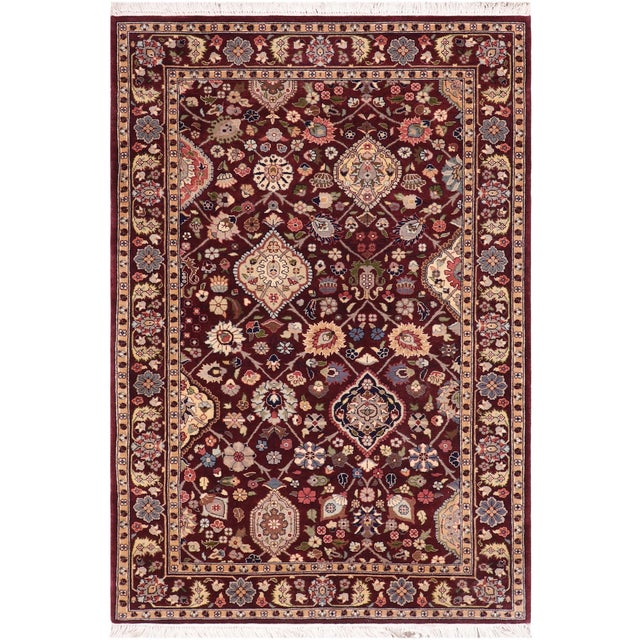 Shabby Chic 1990's Pak-Persian Aubergine/Aubergine Wool Rug - 3'1'' X 5'1'' For Sale - Image 9 of 9