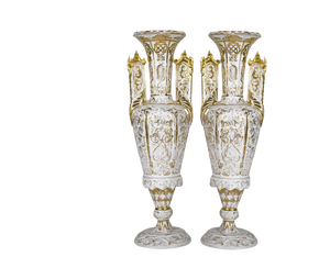 Porcelain Vases, Paris, Late 19th Century, Set of 2