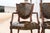 Early 20th Century Federal Style Shield Back Chairs With Faux Tortoise Leather Seats, Pair For Sale - Image 6 of 13