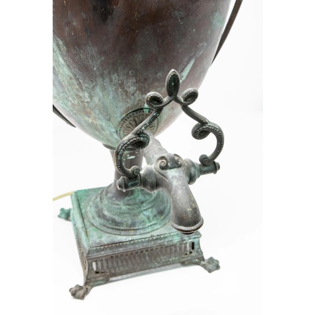 Late 19th Century Antique Copper Water Vessel Converted to Lamp For Sale - Image 5 of 13