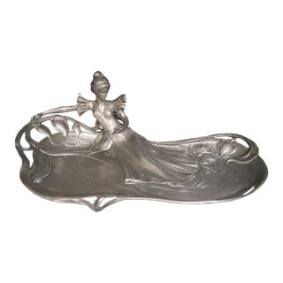 Metal Jewelry Tray 1900 Art Nouveau Liberty Style Jugendstil. For Sale