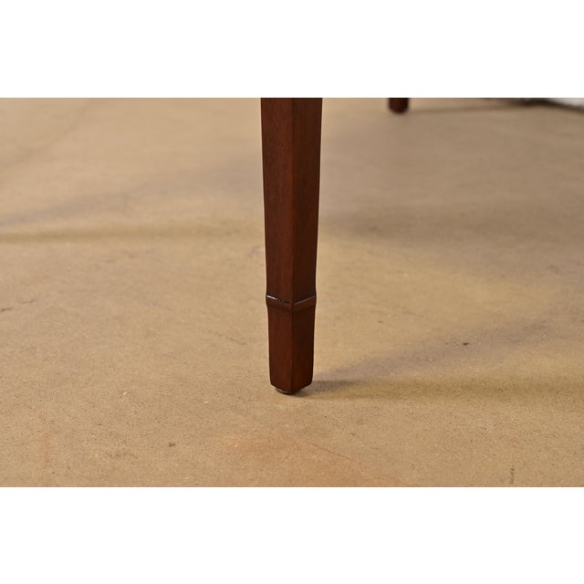 Baker Furniture Georgian Flame Mahogany Drop Leaf Pembroke Side Table, Newly Refinished For Sale - Image 14 of 16