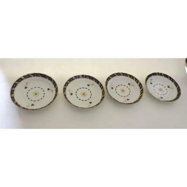 Mid-Century Modern 18th Century English Cups & Saucers by Bow - 8 Pieces For Sale - Image 3 of 7