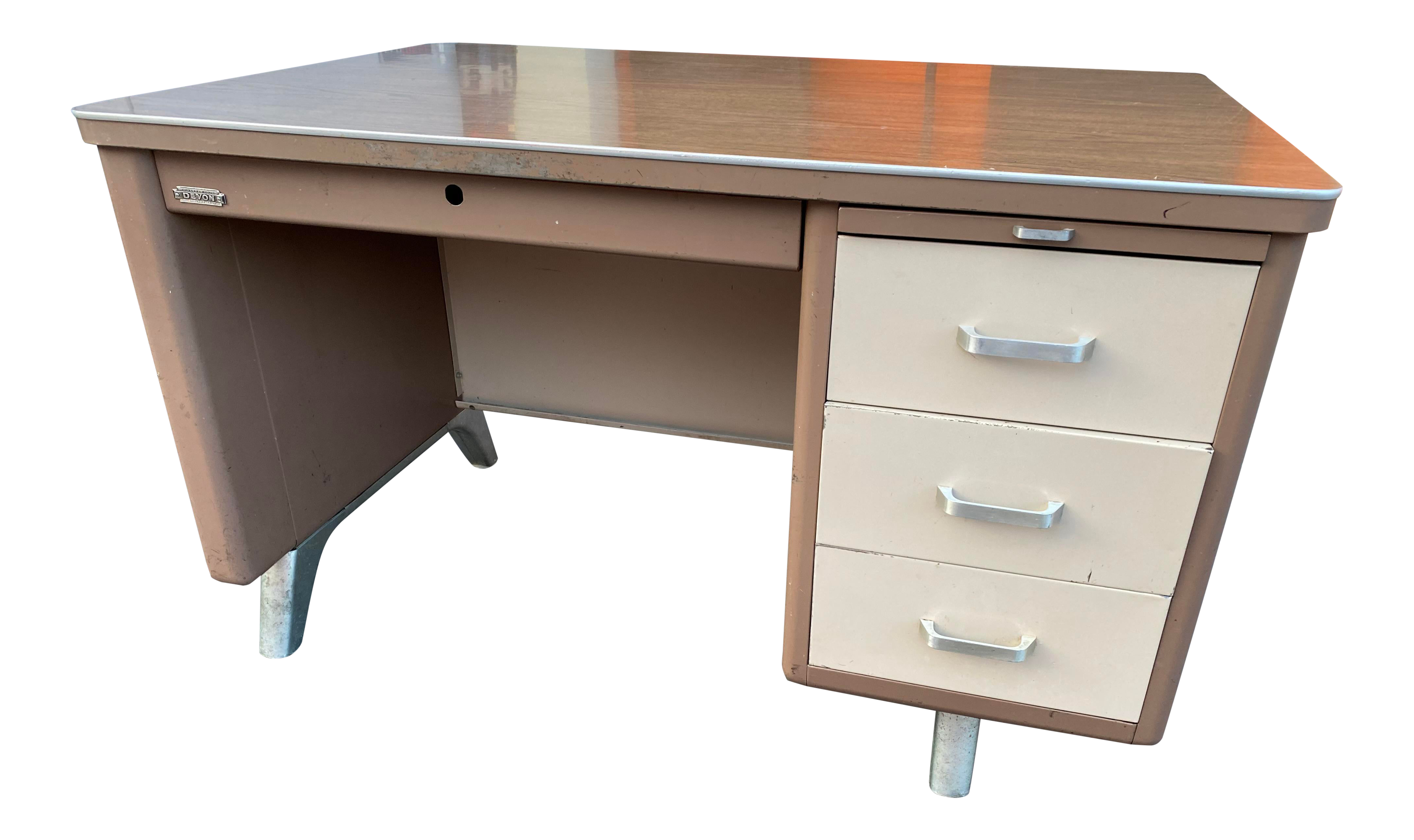 Vintage Used Metal Desks For Sale Chairish