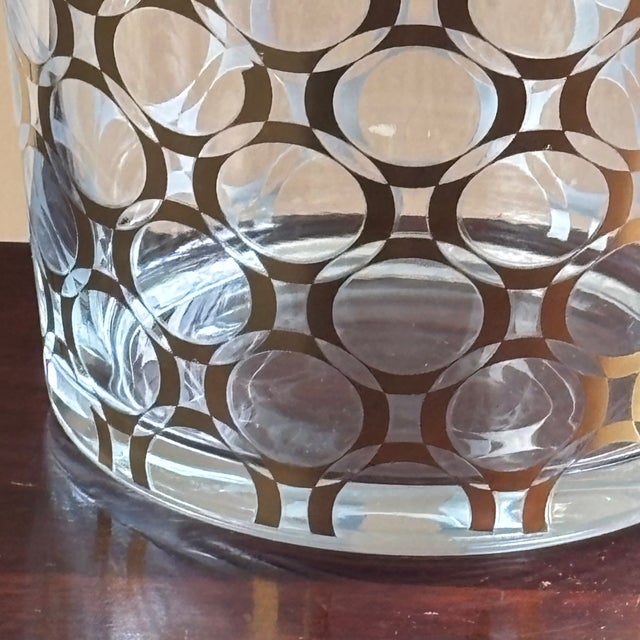 Transparent Vintage Mid-Century Modern-Style Glass Ice Bucket For Sale - Image 8 of 17