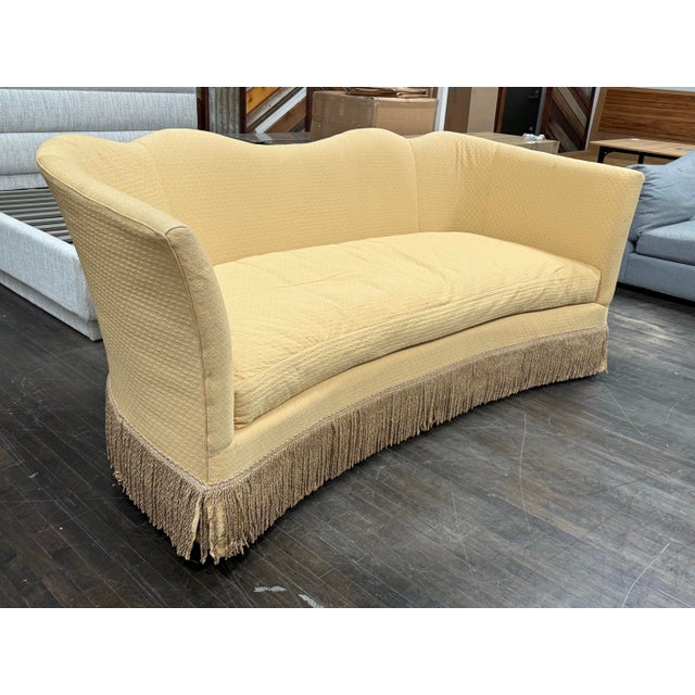 Traditional Highland House Custom Curved Serpentine Sofa For Sale - Image 3 of 12