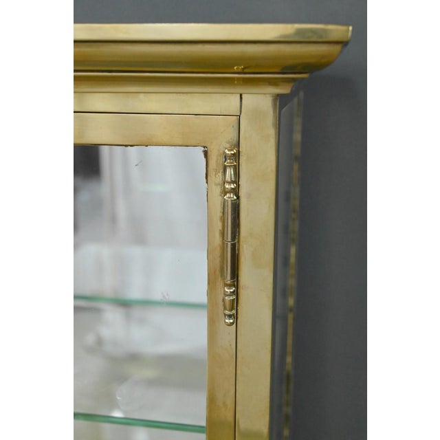 Metal Brass Display Case with Mirrored Back, Early 20th Century For Sale - Image 7 of 18