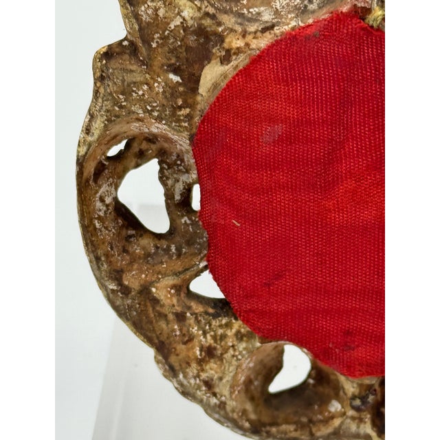 Antique Gilt Carved Wood Frame With Portrait Insert — 3.5" W X 4" H For Sale - Image 10 of 12