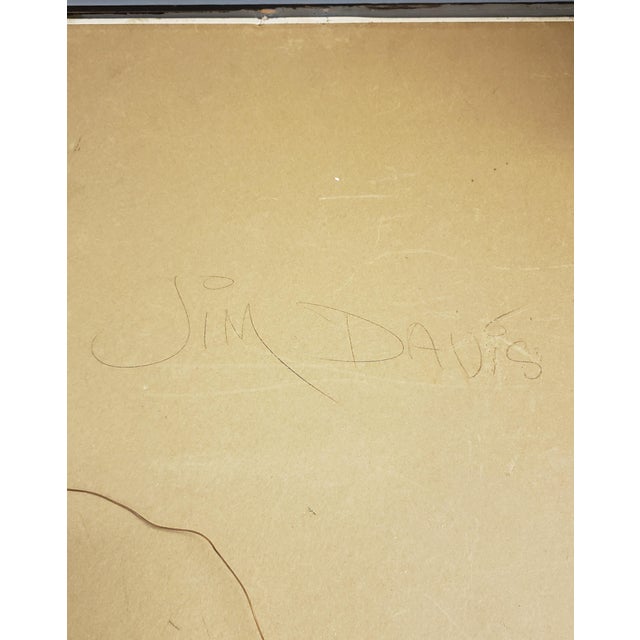 Vintage Expressionist Oil Painting – Signed “Jim Davis” – Striking Figural Composition in Green Tones For Sale - Image 9 of 10