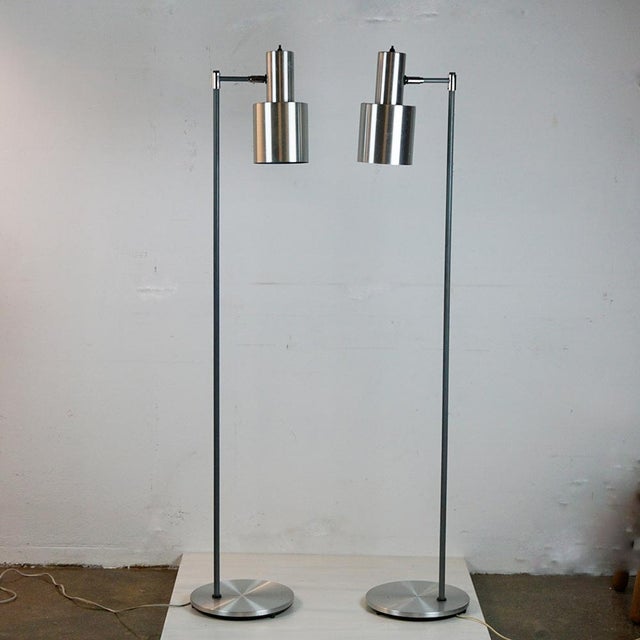Scandinavian Modern Studio Floor Lamp attributed to Jo Hammerborg for Fog & Mørup, 1960s For Sale - Image 3 of 12